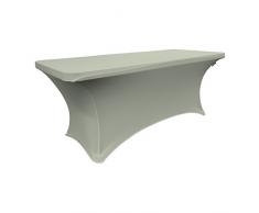 La Nappe en Spandex pour Un Rouleau Table rectangulaire, Grey Light, 226 x 63 x 0.6 cm