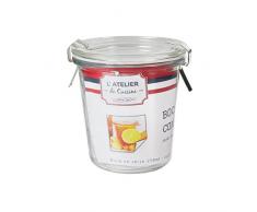 Totally Addict KA1937 Bocal hermétique Clip 100 ML, Verre, Transparent, 7,8 x 7 x 7,8 cm