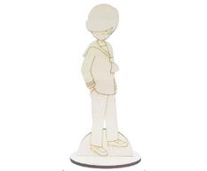 dayka Trade Sculpture et de bois, multicolore, 17Â cm