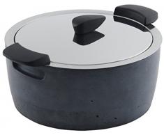 KUHN RIKON 35026 ustensile de cuisine thermique HOTPAN Monument cocotte à servir anthracite 3L/22cm, cuisson à la vapeur, maintien au chaud, économie dénergie