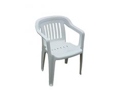 Bica Venezia Petit Fauteuil Monobloc, Résine, Blanc