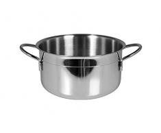 Home Ecopoint Faitout, Acier INOX, Argent, 18 cm