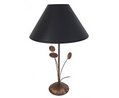 Tosel 62320 Lampe de Table Orbis Verre 100 W E27 Marron/Noir