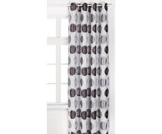 Linder 0969/42/375 Rideau avec 8 Oeillets Fusil Rond Polyester/Coton Gris foncé 140 x 260 cm