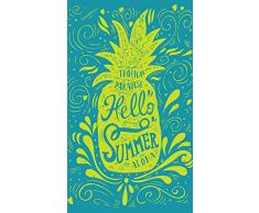 SECANETA Pine Serviette de Plage en Velours Jacquard 100% Coton Ananas Bleu 100 x 170 cm