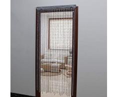 JVL Rideau de Porte torsadé Gris Taille Unique 200 x 90 cm
