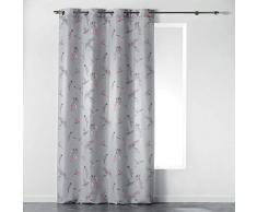 douceur dintérieur rideau a oeillets 140x260 cm polyester envolee chic corail