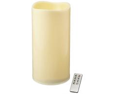 Flower Power 5736, Bougie LED, plastique, beige, 15Â x 15Â x 30Â CM