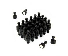 Magnet Expert Noir Quille Magnet - Bureau et réfrigérateur (12mm de diamètre x 21 mm de haut) (paquet de 48)