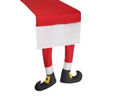 eBuyGB B0767MCBQ1 Chemin de Table en Feutre Motif Chaussures de Père Noël Multicolore Taille Unique