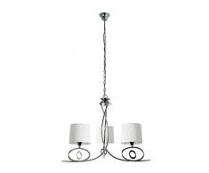 sulion Lampe de Suspension chrome/blanc