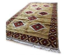 Kelim Orient Tapis de Sol en damassÃ© Marron Clair Taille S 1-6-72 200 x 300 cm