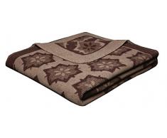 biederlack Lana Color-Jute/Mill Couverture Douillette en Laine 100% Laine Marron - 150 x 200 cm - FabriquÃ© en Allemagne - CertifiÃ© Ãko-Tex Standard 100 - Laine