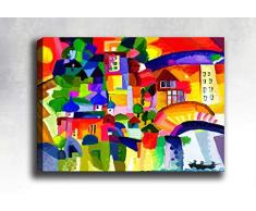 Bonamaison Peinture sur toile, multicolore, 50 x 70 cm - ConÃ§u et fabriquÃ© en Turquie