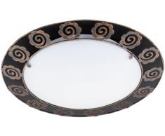 Honsel Leuchten 26791 Plafonnier en verre Vieux rose / blanc