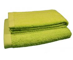 Pit-roig Calada Set de Serviettes, Coton, Pistache, lavabo, Douche, 2