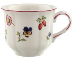 Villeroy & Boch - 10-2395-1300 - Petite Fleur Tasse à Café, Tasse Délicate en Porcelaine Premium avec Relief Filigrane et Motifs de Fleurs et Fruits, 200 ml