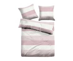 TOM TAILOR 0849790 Parure de lit en Flanelle mÃ©langÃ© avec taie doreiller (Coton 60 % recyclÃ©) 1 Housse de Couette 135 x 200 cm + 1 taie doreiller 80 x 80 cm Rose