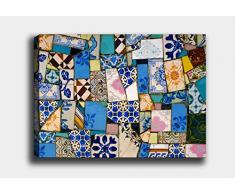 Bonamaison Peinture sur toile, multicolore, 40 x 60 cm - ConÃ§u et fabriquÃ© en Turquie