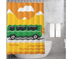 Bonamaison Rideau de Douche en Polyester Multicolore 155 x 220 cm