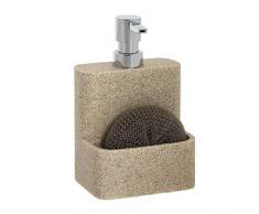 Dcasa Savon avec éponge, distributeurs intégrés sur Le Plan de Travail, Tapis, Accessoires pour Baignoire, décoration de la Maison, Unisexe, Adulte, Couleur Unique