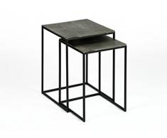 Lambert Dado Table dappoint en métal Graphite/Noir Taille Unique