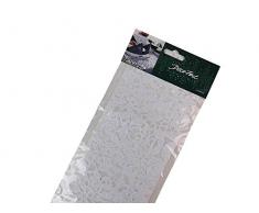 Happy People 70155Â Tib Heyne Films Lot de Chemin de Table, 1, 120Â mm x 2Â m, Blanc/Paillettes