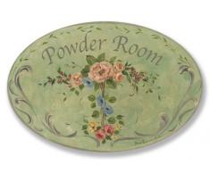 Stupell Home chambre de baignoire ovale Plaque en poudre Noir