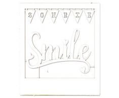 dayka Trade Silhouette en carton fin et Flexible, cadre fanions Smile multicolore, Taglia Unique