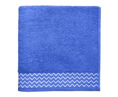 Santens Pat Eponge Serviette de Toilette, Coton, Bleu, 50100