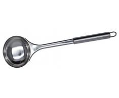 Fackelmann 670433 Louche ronde, louche en inox, louche pour soupes, Acier inoxydable, ArgentÃ©, 32,5 x 9,1 x 1,6 cm