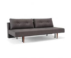 INNOVATION LIVING Canape Design RECAST Plus Special Flashtex_Dark Grey Convertible Lit 200 * 140cm