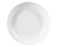 H&H Sweden Rond Assiette Creuse Porcelaine Blanc 20 X 20 X 4 cm
