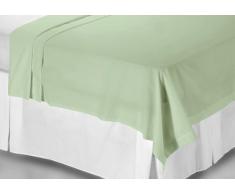Belledorm Drap plat 50% coton 50% polyester qualitÃ© 200 fils/cmÂ² Vert pomme Pour lit king size