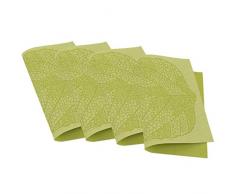 Venilia Set de table tressé FEATHER ANIS, 45 x 30 cm, 4 pcs, antidérapant résiste à la chaleur et fait, Vinyle, 59100