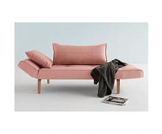 INNOVATION LIVING Canape design ZEAL BOW Soft Coral convertible lit 200*70 cm