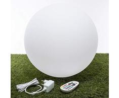 V-TAC Lampe LED de Sol Boule Light Ã 40 cm Multicolore RGB Batterie Rechargeable et tÃ©lÃ©commande Ip65