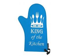 Invotis King of The Kitchen Gant de Cuisine Bleu