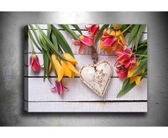 Bonamaison Peinture sur toile, multicolore, 30 x 40 cm - Conçu et fabriqué en Turquie