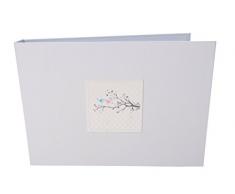 White Cotton Cards insÃ©parables dans Un Arbre Tiny Album Photo Value, Blanc