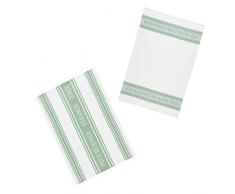 Kitchen Craft - Torchons 100% Coton Jacquard - 70 x 47 cm, Coton, Vert, 46 x 0.1 x 69.5 cm