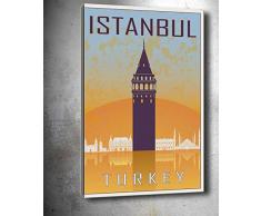 Bonamaison Peinture sur toile, multicolore, 40 x 60 cm - ConÃ§u et fabriquÃ© en Turquie