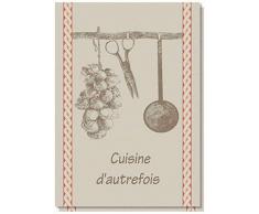 Lot de 2 torchons Jacquard 50x70 cm 100% Coton de qualité supérieure Cuisine dautrefois