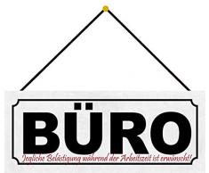 Schatzmix Plaque en tôle pour Le Bureau avec Inscription en Allemand « Tout Beläsung and Distraction » 27 x 10 m