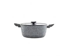 KITCHEN COOK Faitout Aluminium Forge 24cm Effet Modele Granit Ft24tfi