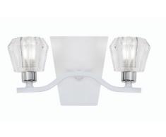 Oaks Lighting Vita Applique murale c/O Abat-jours en verre Transparent/blanc