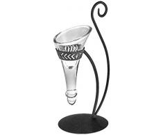 Comarco Sa 12192 Bougeoir en Fer, Verre, Multicolore, 10 x 10 x 25 cm