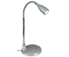 Naeve leuchten lampe de table lED avec interrupteur pour câble souple, hauteur max. 50 cm-diamètre 301259: 15 cm en métal argenté