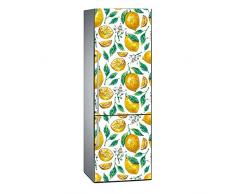 Oedim - Vinyle pour réfrigérateur Impression numérique Citron et Orange - 200 x 60 cm - Adhésif Durable et économique - Autocollant décoratif au Design élégant