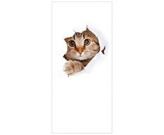 posterdepot ktt0162 Affiche de Porte Motif tÃªte de Chat vers lavant 93 x 205 cm
